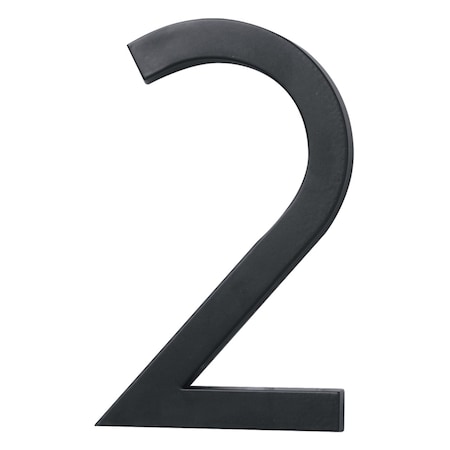 Hy-Ko 4In Black Floating Mount Number 2, 3PK A15091